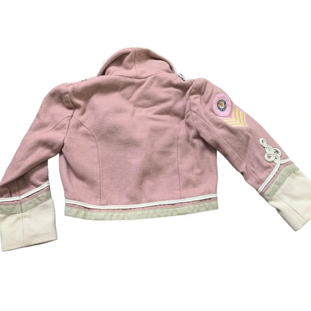 STELLA MCCARTNEY Kids Lee Jacket Wool With Military Detailing Pink/Beige Girl 6Y - Picture 8 of 15
